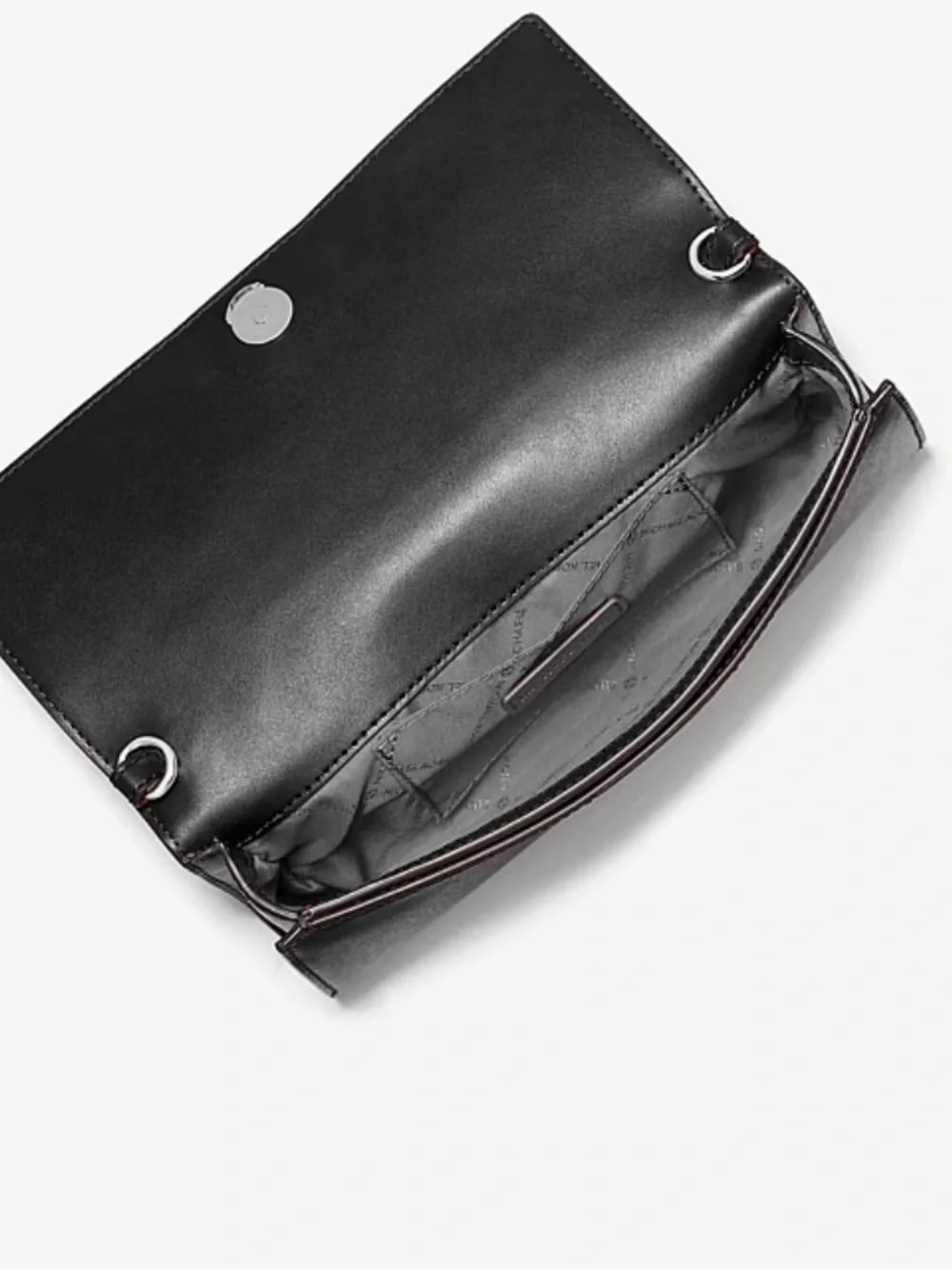 Michael Kors Jet Set Travel Leather Clutch Crossbody Wallet on chain